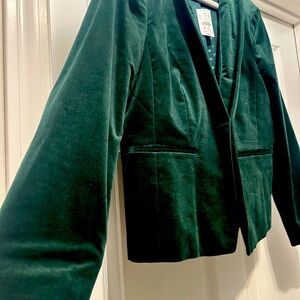 J Crew Green Velvet blazer jacket - NWT size 12